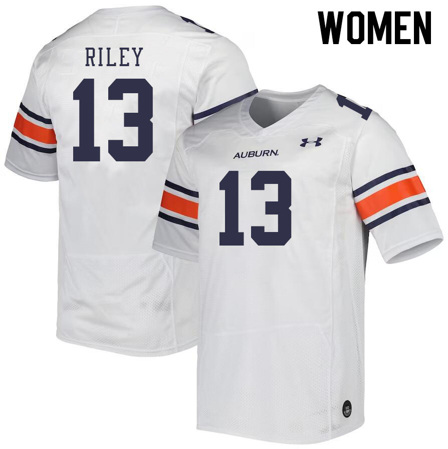 Women's Auburn Tigers #13 Cam Riley White 2023 College Stitched Football Jersey